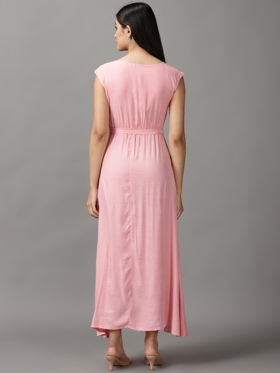 Women's Pink Fit & Flare Dress