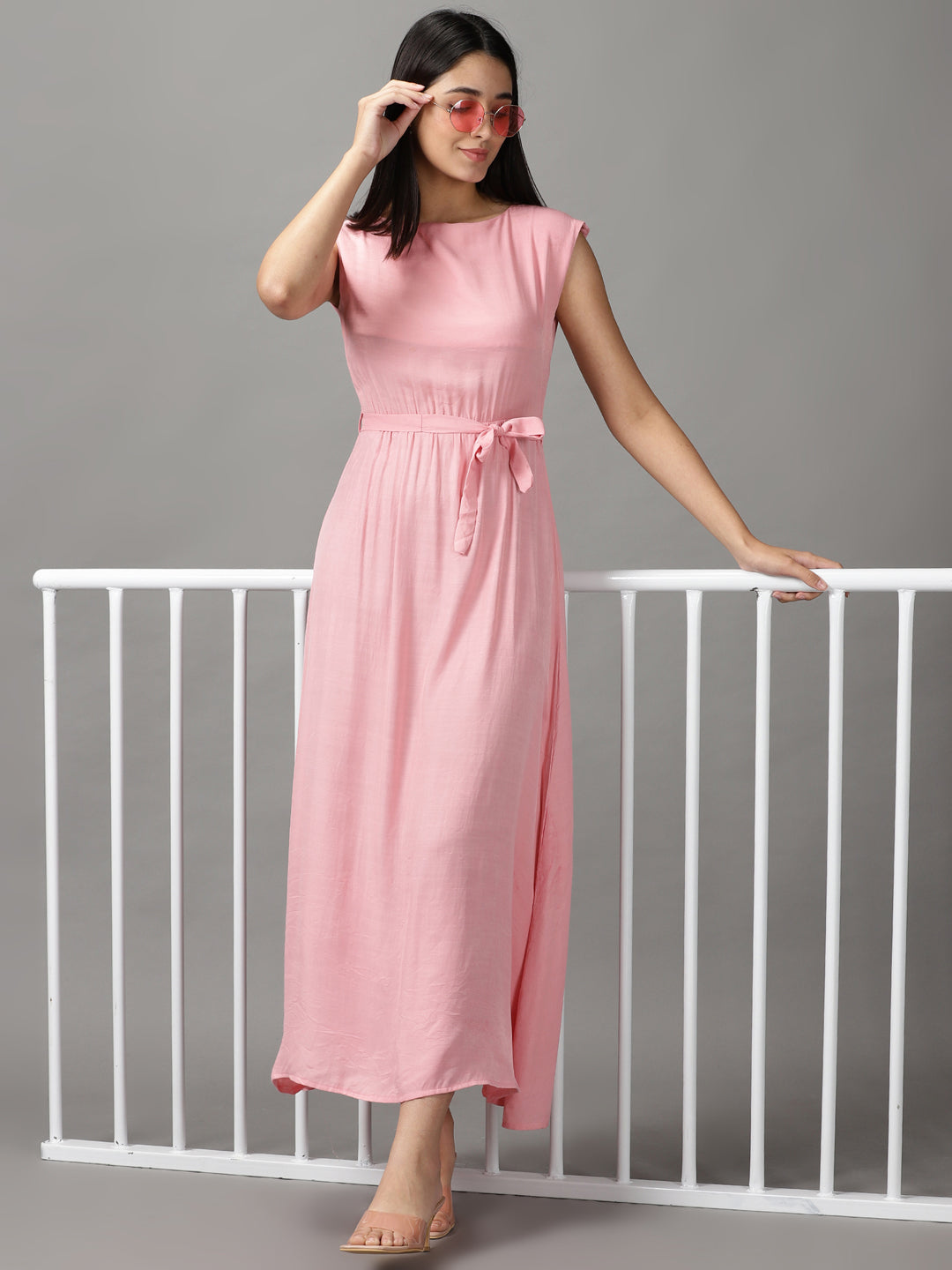 Women's Pink Fit & Flare Dress