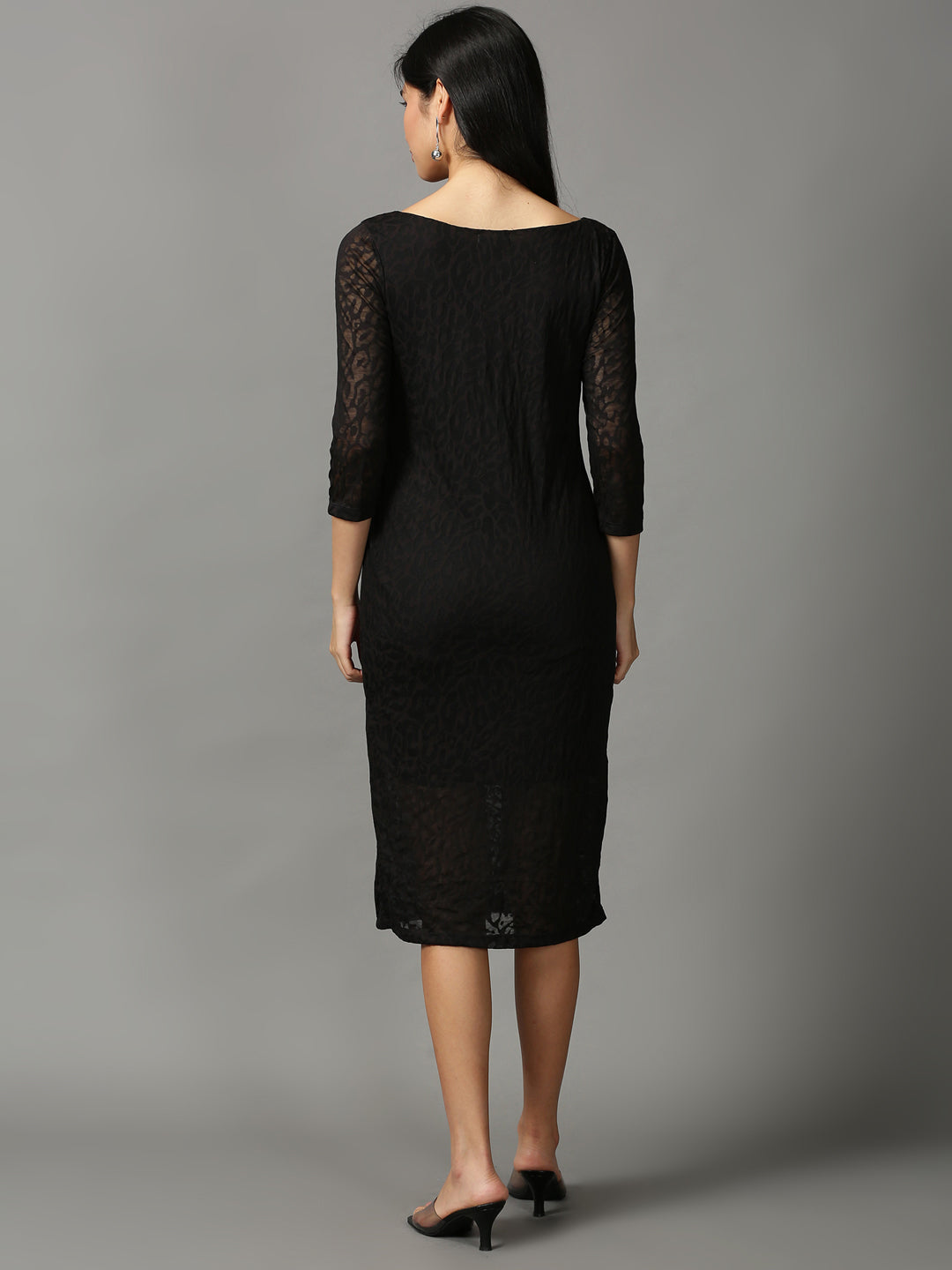 Women's Black Lace Sheath Dress