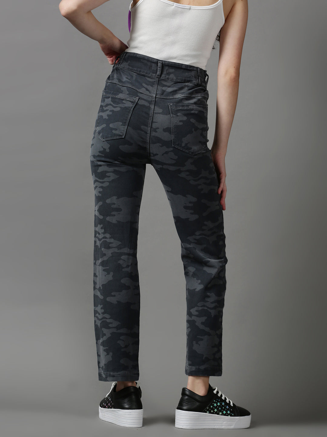 Women's Grey Light Fade Stretchable Denim Jeans