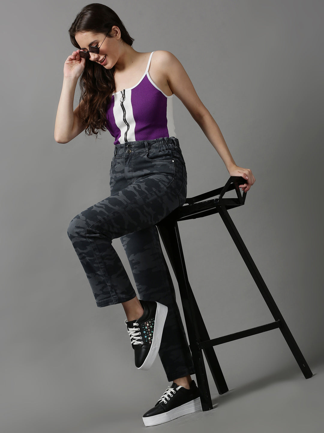 Women's Grey Light Fade Stretchable Denim Jeans