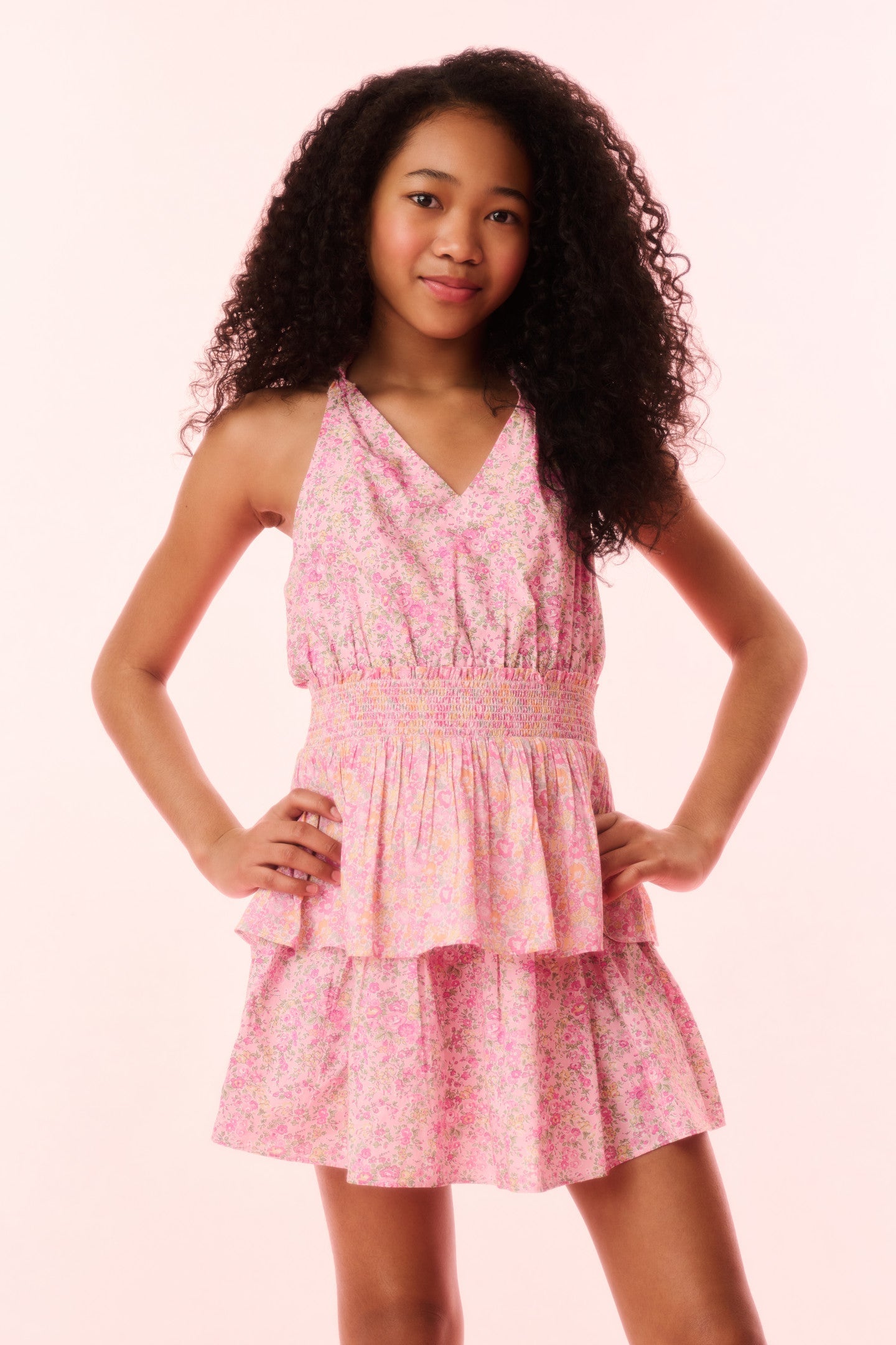 Girls Romille Cotton Halter Dress