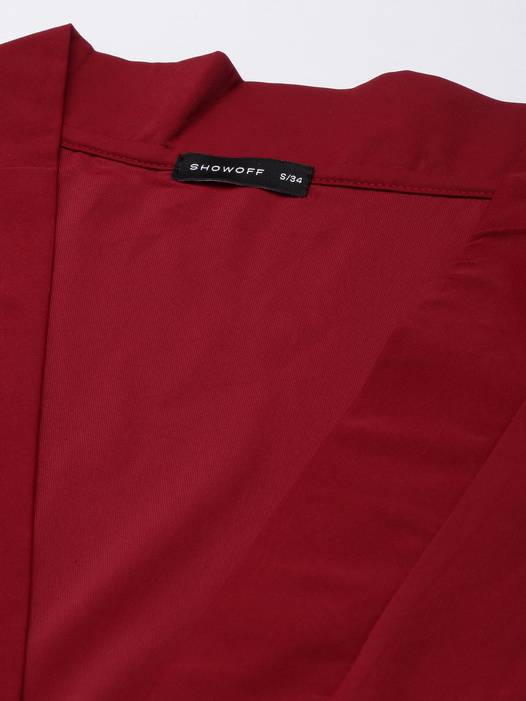 Women's Maroon Puff Sleeves Blouson Crop Top