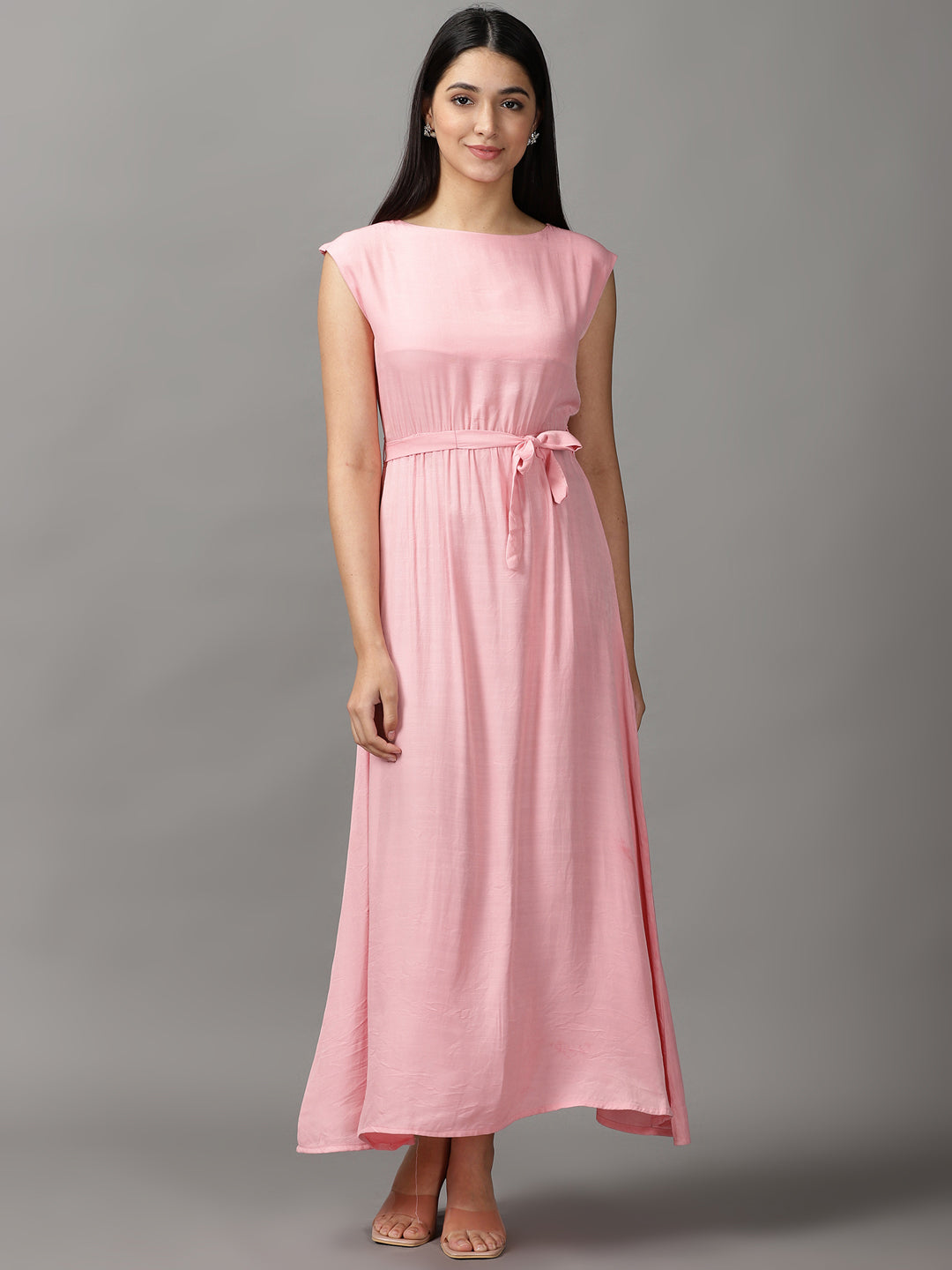 Women's Pink Fit & Flare Dress