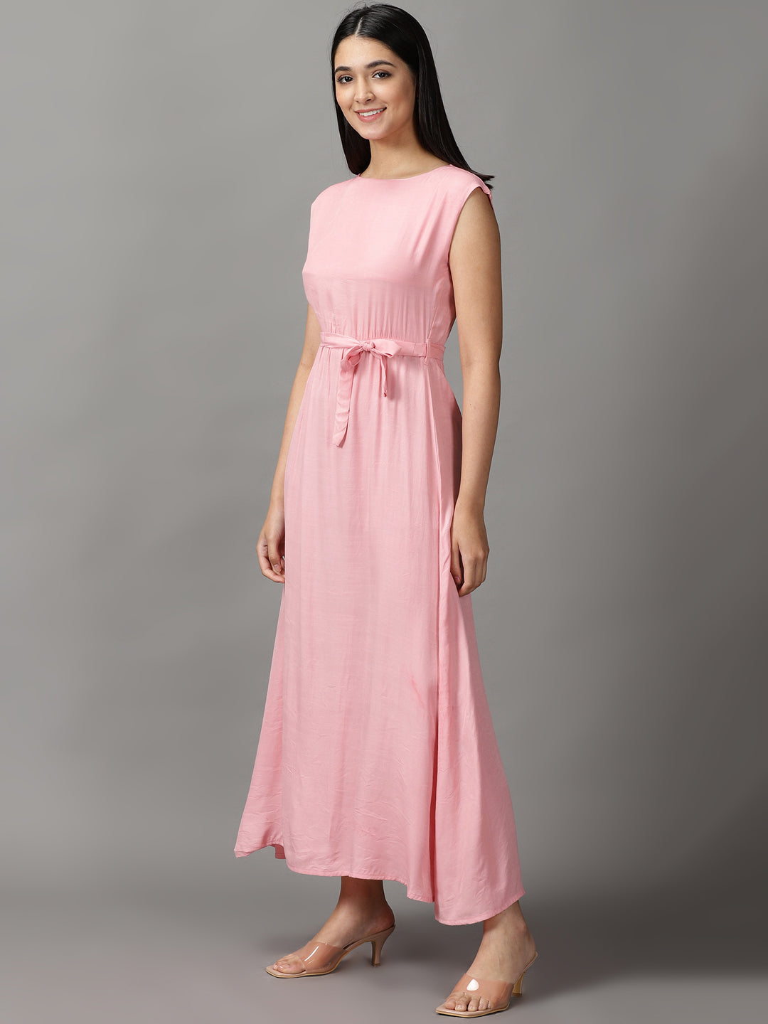 Women's Pink Fit & Flare Dress