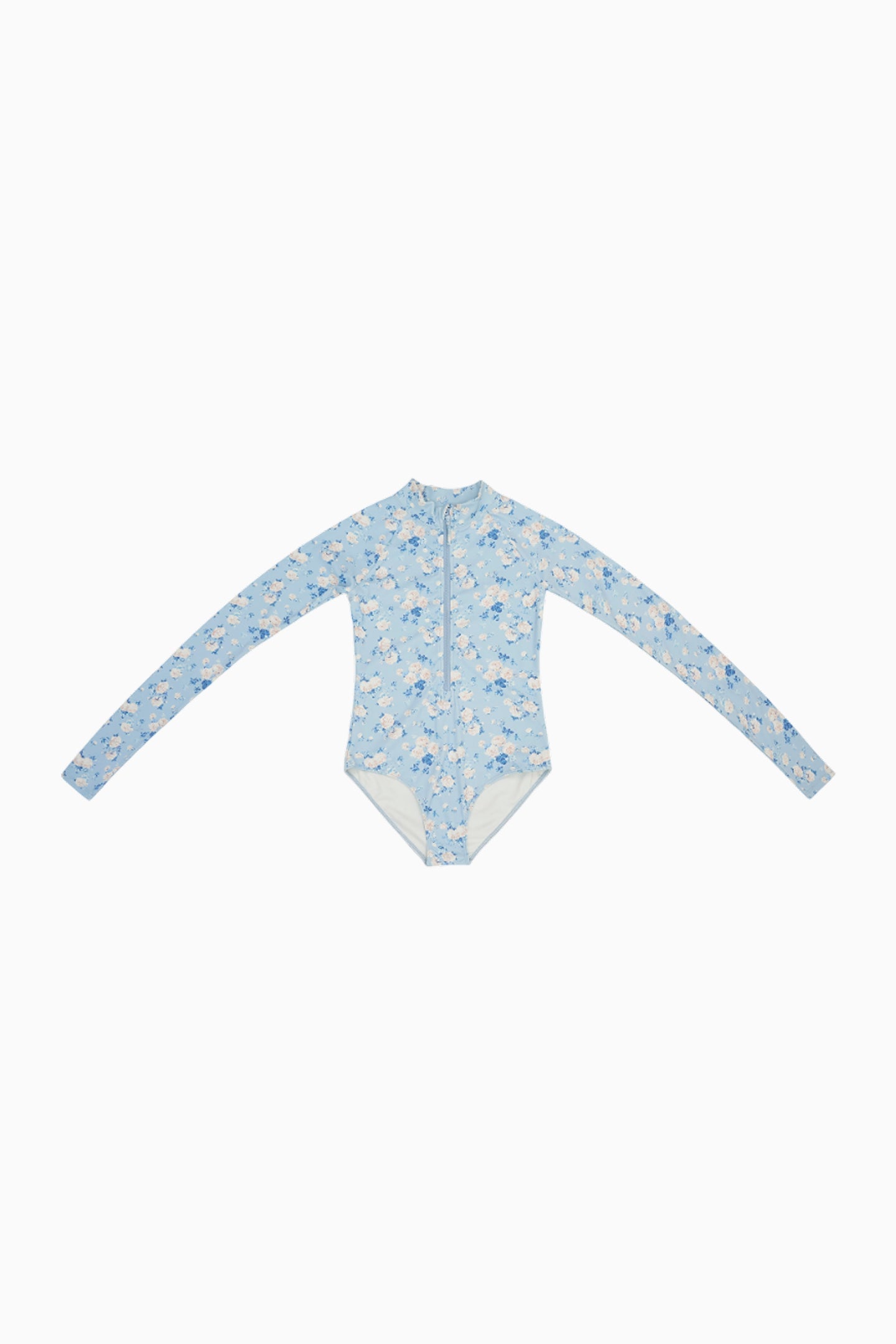 Girls Breta Fragrance Print Rashguard - WHISPER BLUE