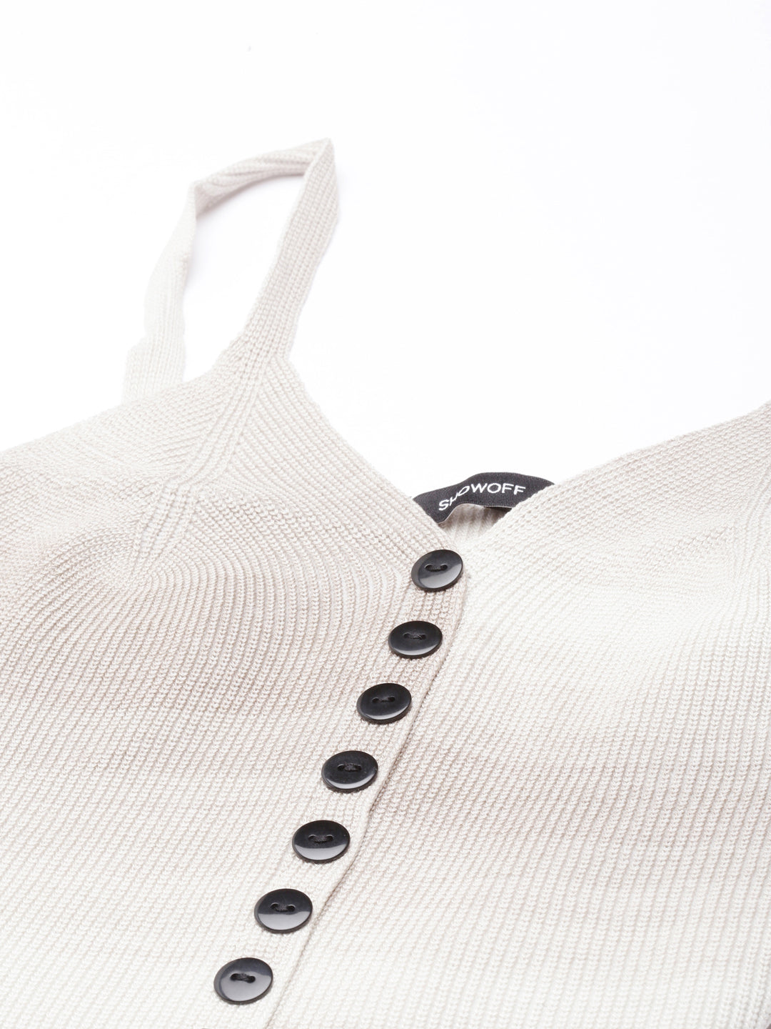 Women's Grey Bralette Shoulder Straps Crop Top