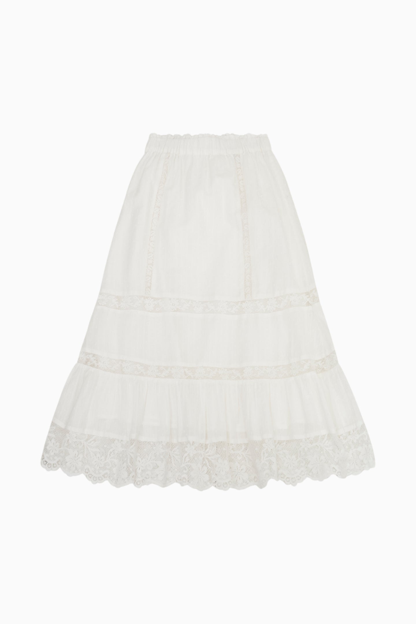 Girls Donella Cotton Lace-Trimmed Skirt