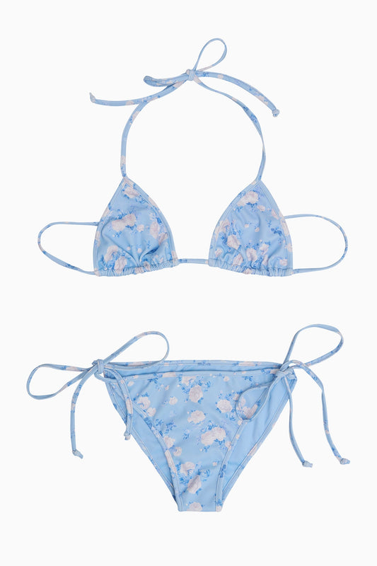 Tween Dannie Fragrance Print Bikini - WHISPER BLUE
