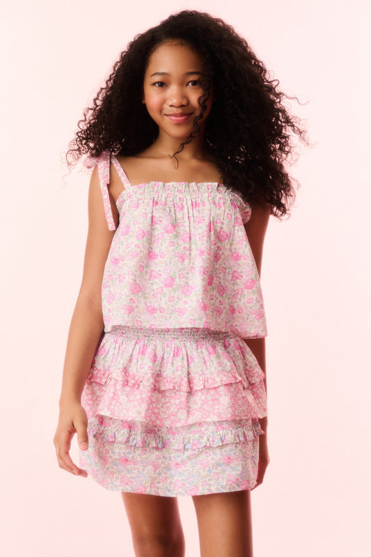 Girls Fiorella Liberty Fabric Top