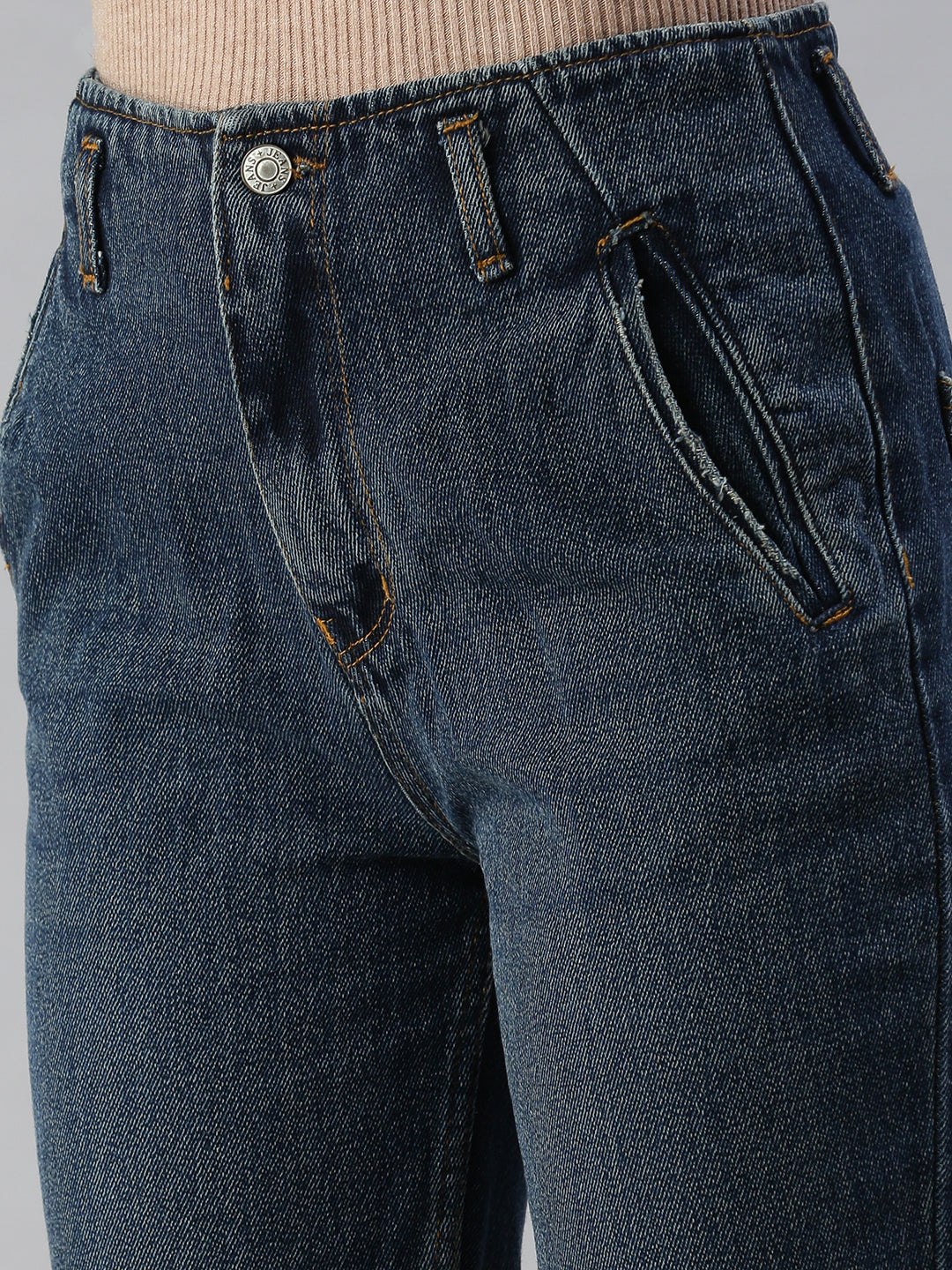 Women's Blue High-Rise Light Fade Jeans