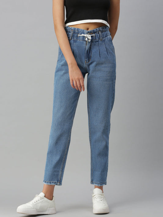 Women's Blue Jean High-Rise Jeans