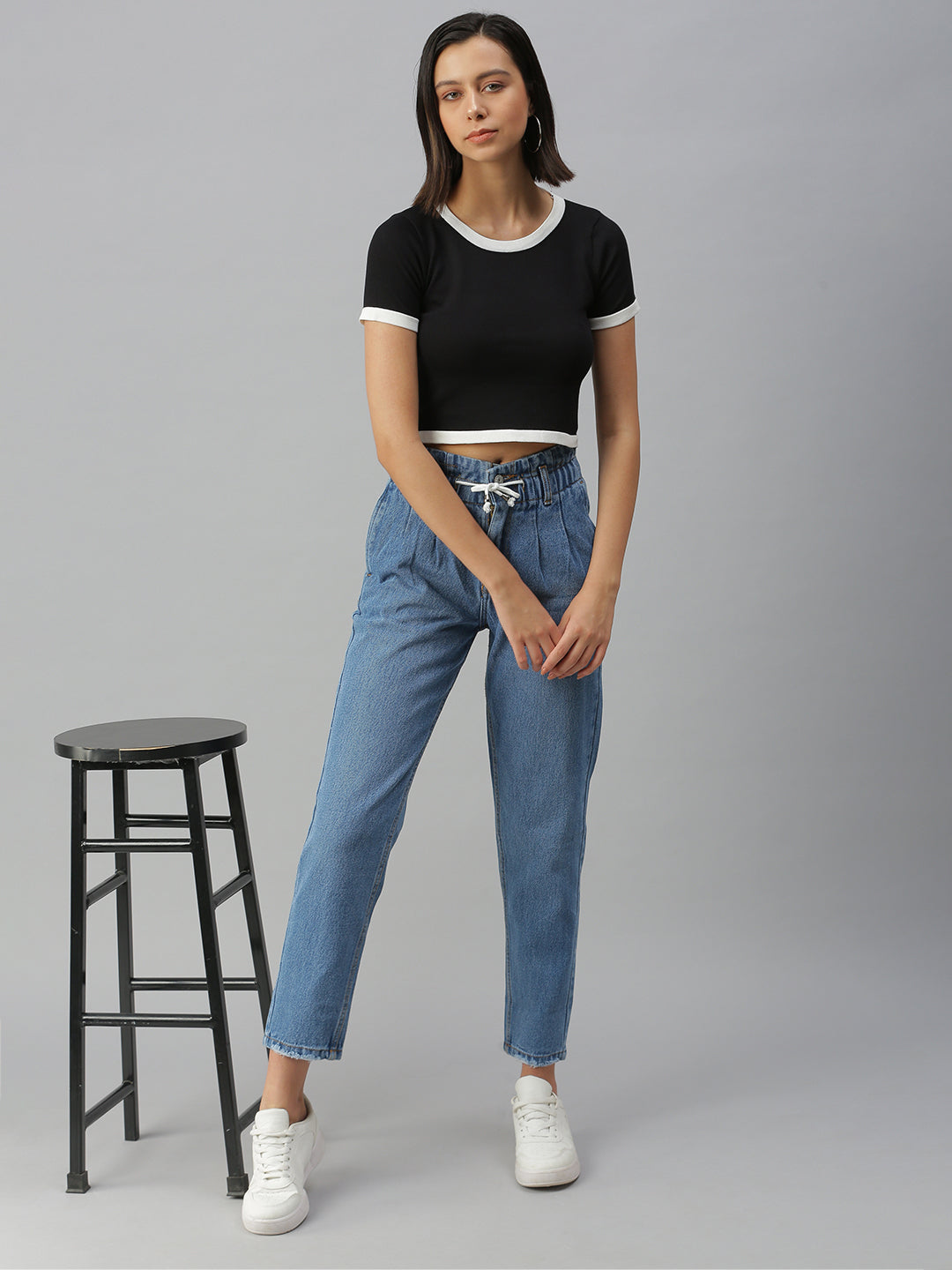 Women's Blue Jean High-Rise Jeans