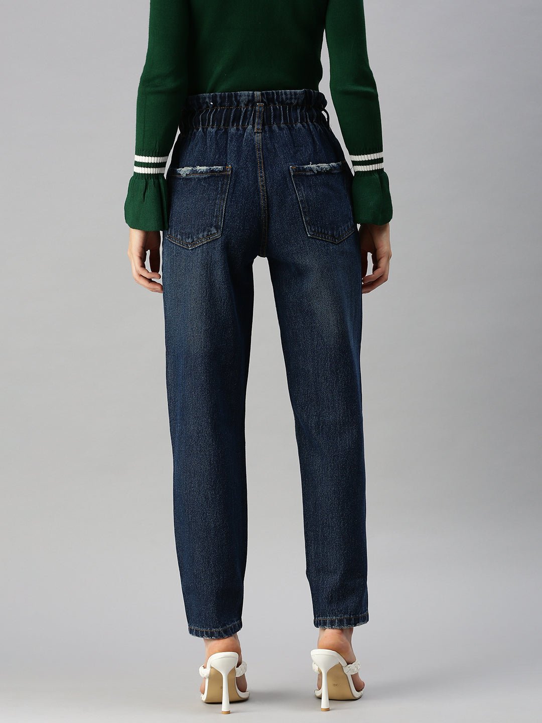 Women's Blue High-Rise Jeans