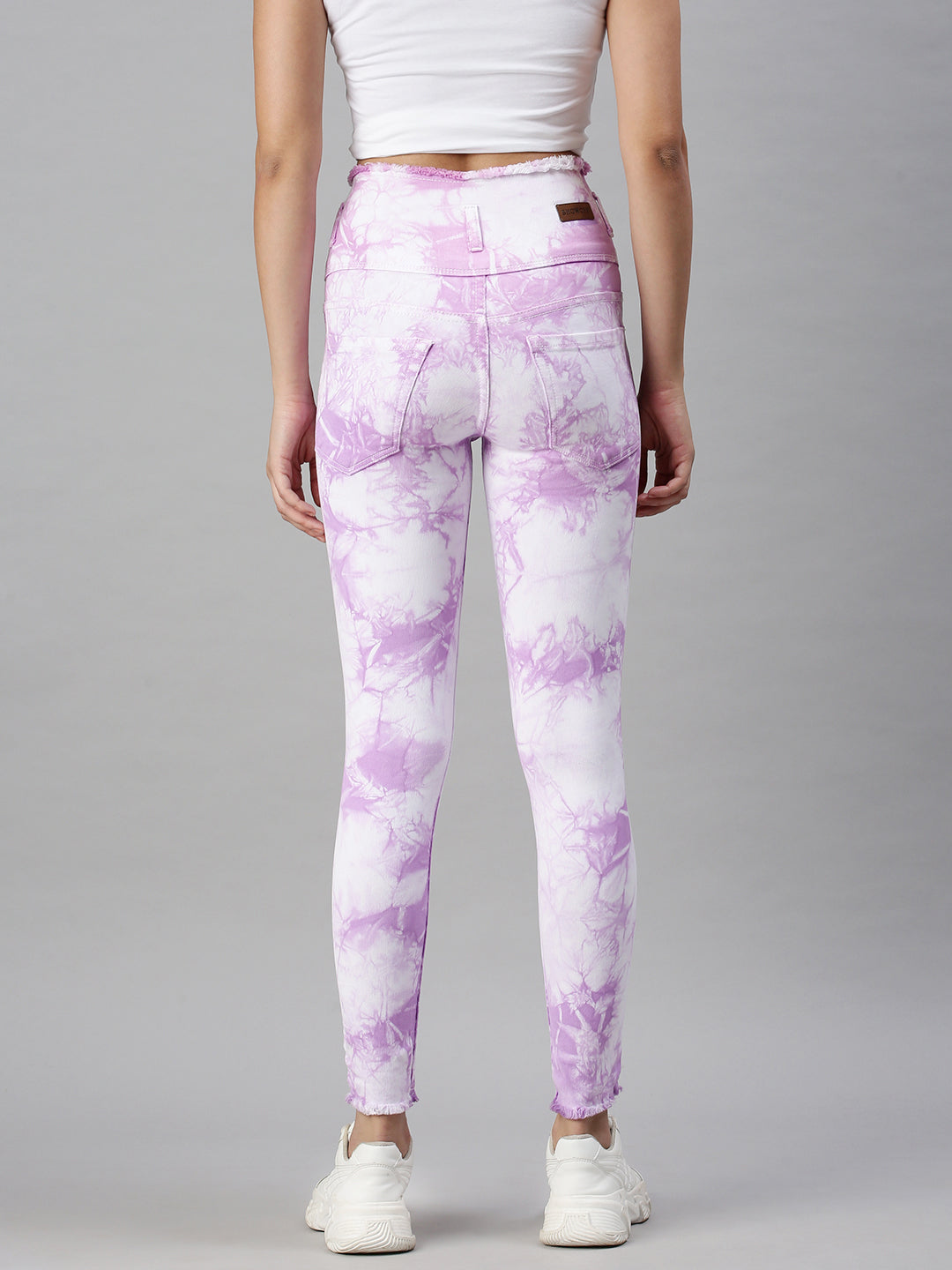 Women's Purple Slim Fit High-Rise Stretchable Clean Look Jeans