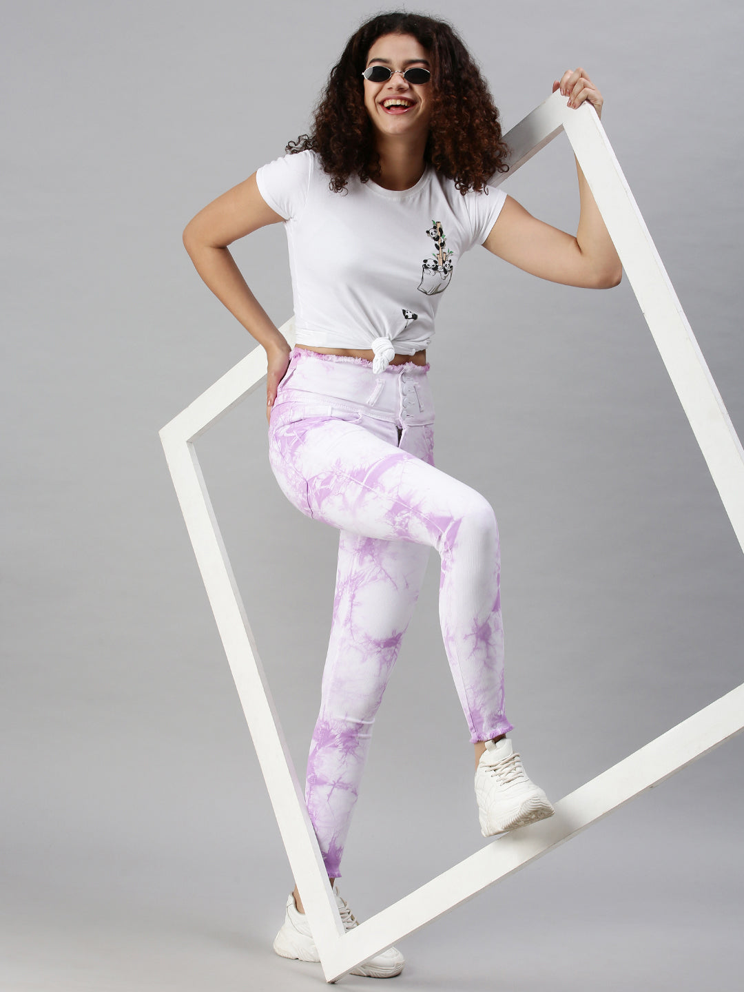 Women's Purple Slim Fit High-Rise Stretchable Clean Look Jeans