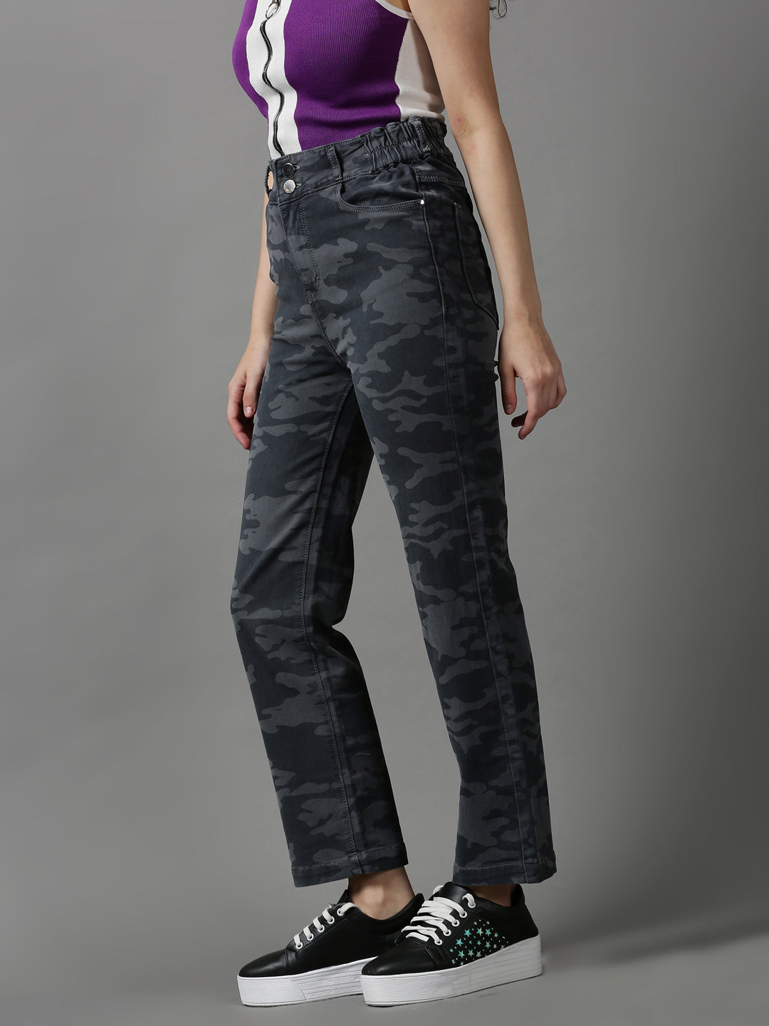 Women's Grey Light Fade Stretchable Denim Jeans