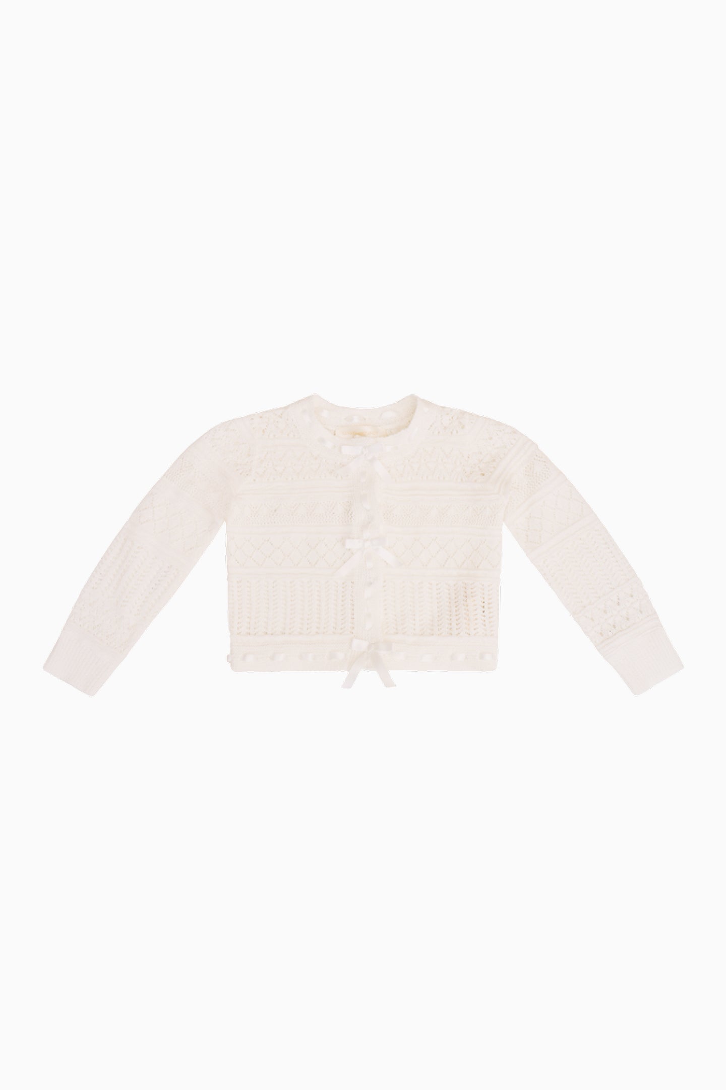 Girls Iriselle Woven Ribbon Cardigan