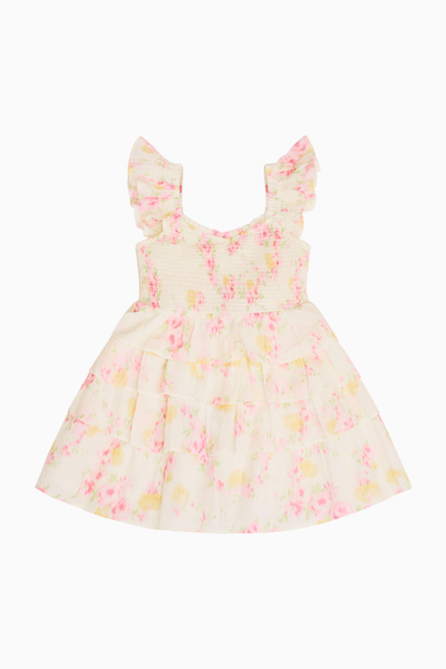 Girls Linoette Cotton Floral Dress