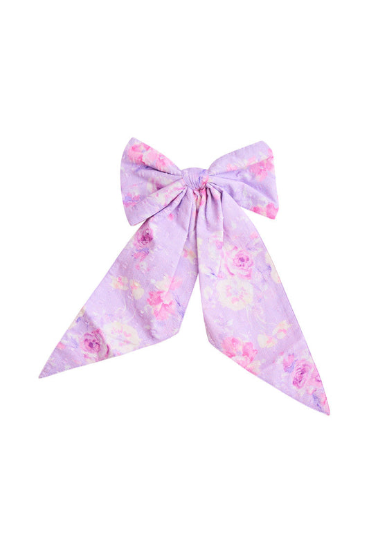 Patchouli Heirloom Print Bow Clip