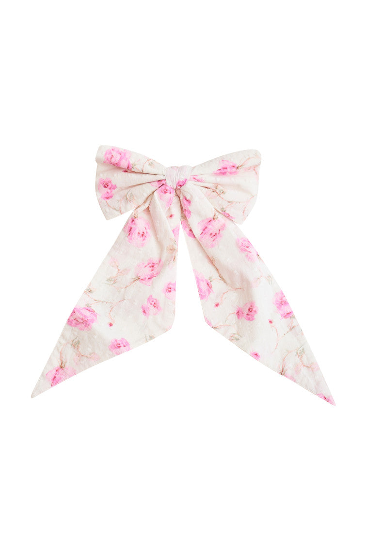 Patchouli Heirloom Print Bow Clip