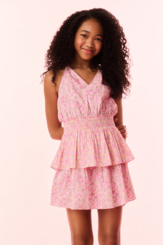 Girls Romille Tie-Dye Halter Dress - PRIMROSE CHARM