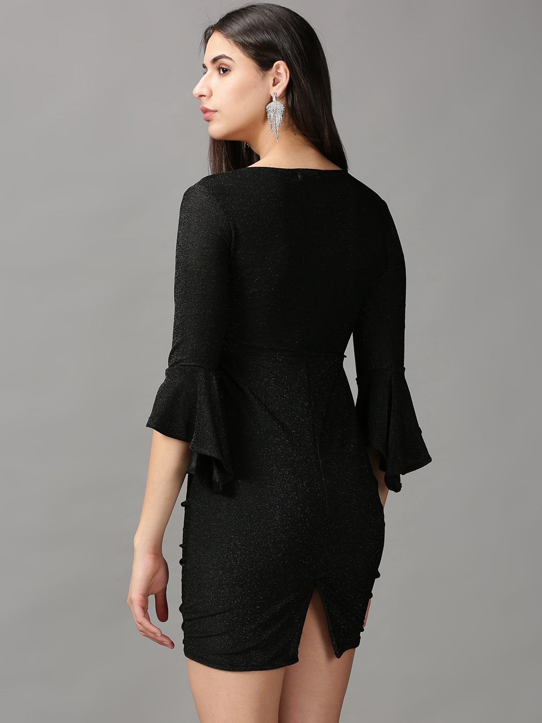 Women's Black Fit & Flare Mini Dress