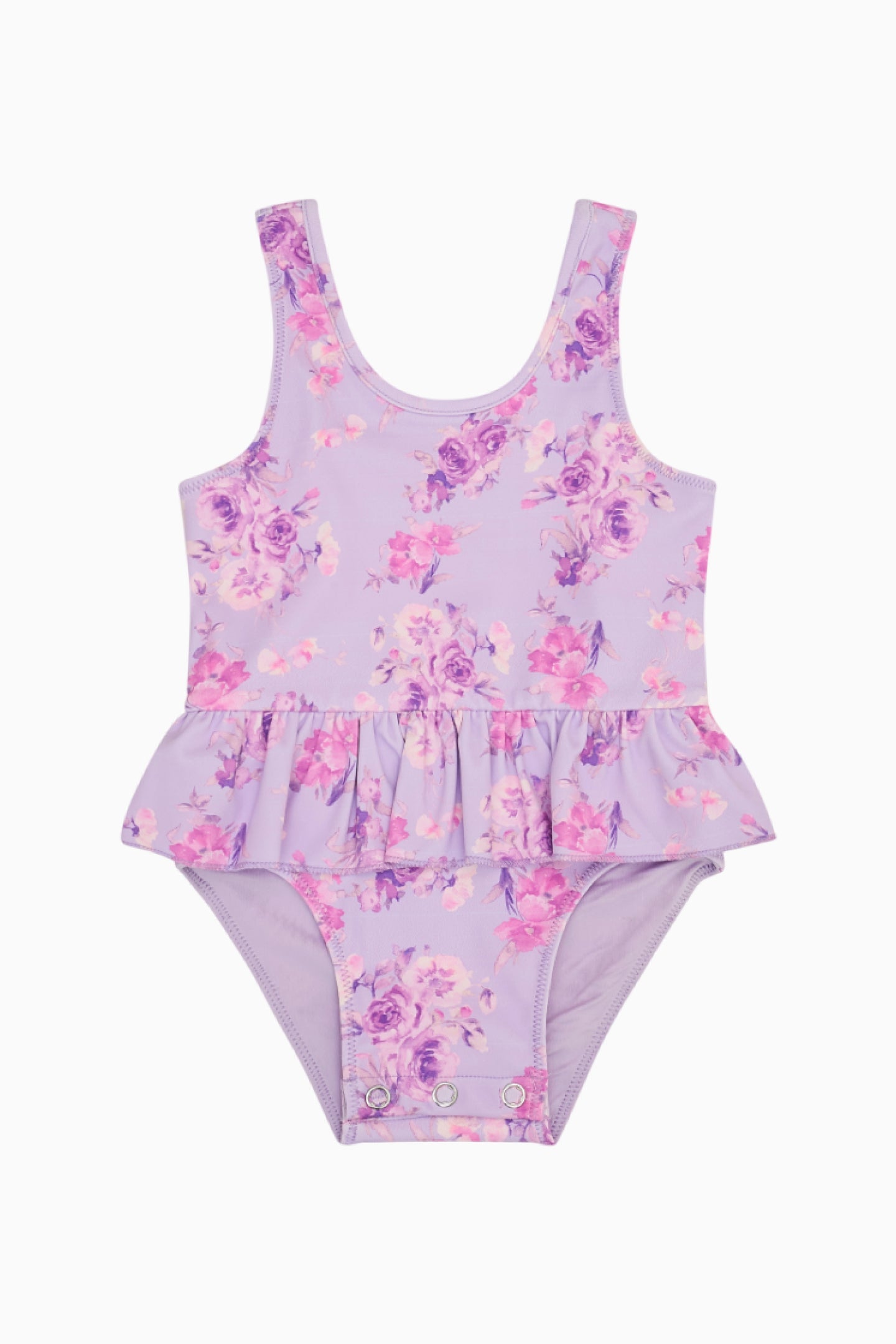 Baby Tamia Floral Ruffle Swimsuit - HIBISCUS