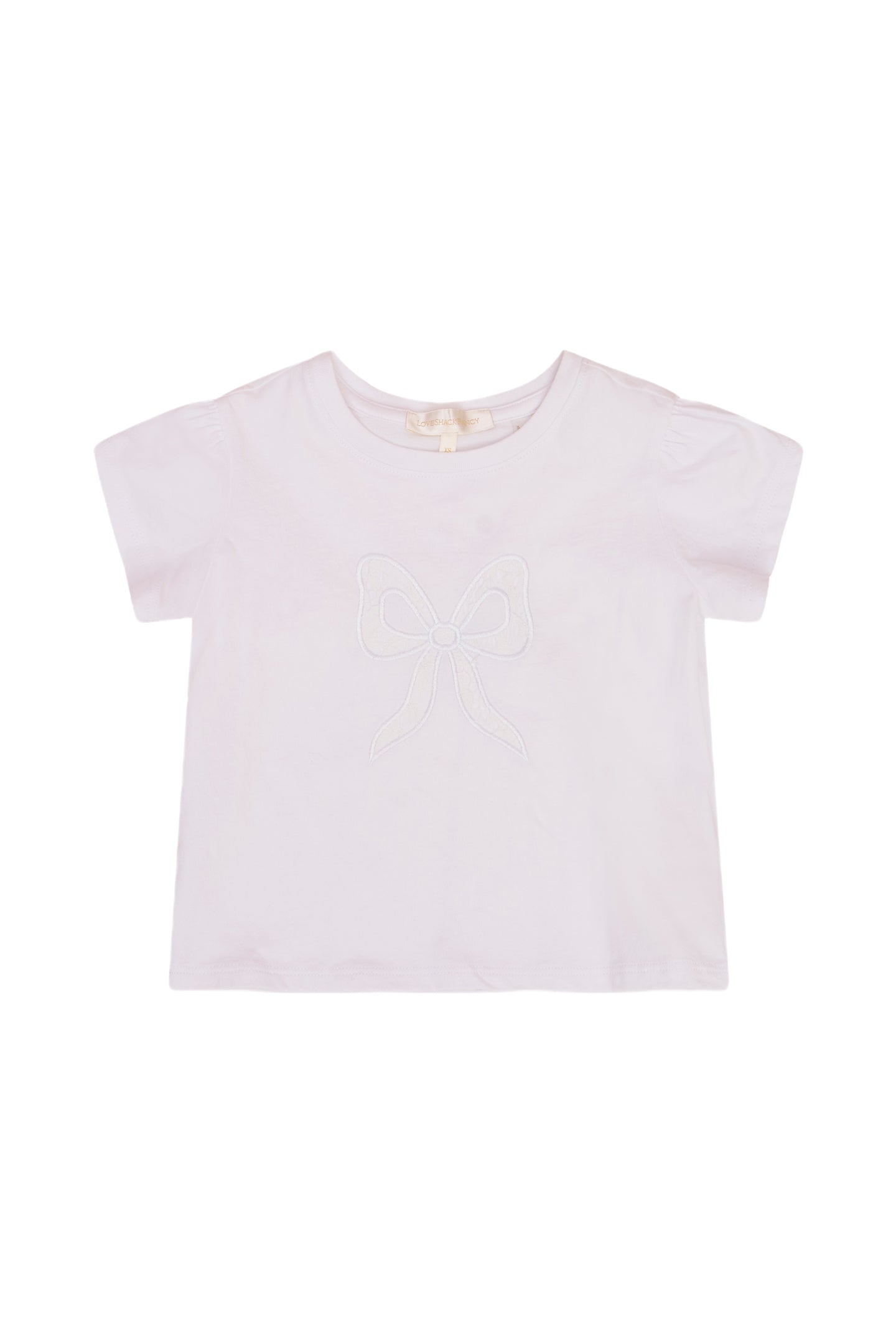 Girls Tilliat Cotton Bow Tee